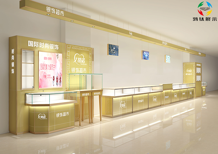 珠寶展示柜臺(tái),珠寶展柜廠(chǎng)家,鴻鈦珠寶展柜廠(chǎng),定制玻璃珠寶展示柜